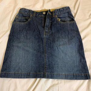 Denim high waisted short skirt